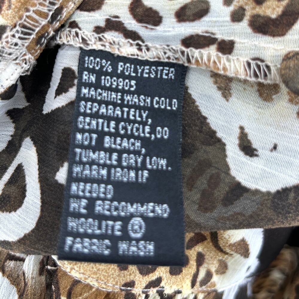 Essentials By Milano Leopard Print Sheer Peplum B… - image 7